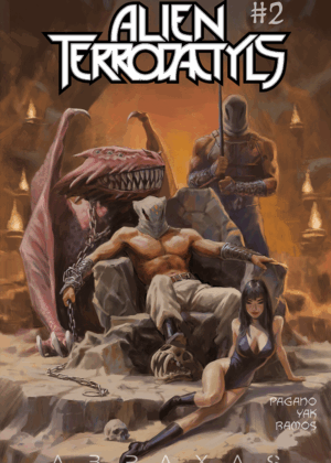 Alien Terrodactyls #2 Cover Art by Whiskey Paint